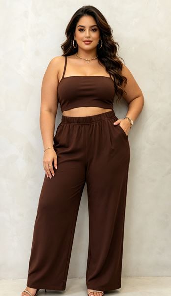Picture of PLUS SIZE FLUID TROUSERS